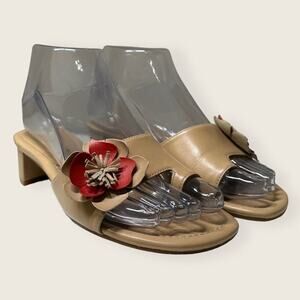 Ecco Floral Thong Sandals Size 36